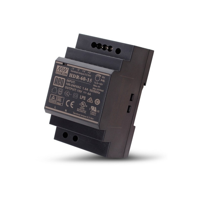 Zasilacz prądu stałego ACO PS-HDR-60-15MA