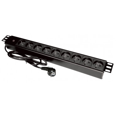 Listwa zasilająca rack 19" 1U 9 gniazd z przewodem 3m ALANTEC