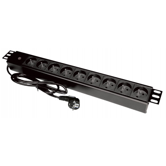 Listwa zasilająca rack 19" 1U 9 gniazd z przewodem 3m ALANTEC