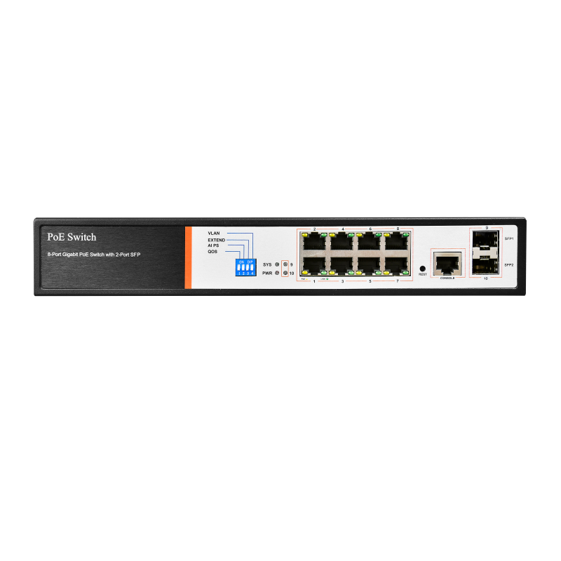 Switch PoE BCS-B-SP08G-2SFP-M