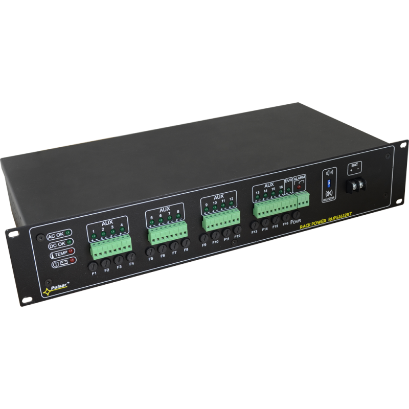 RUPS1612RT Pulsar RUPS 13.8V/12V/20A/TOPIC zasilacz buforowy RACK do 16 kamer i rejestratora