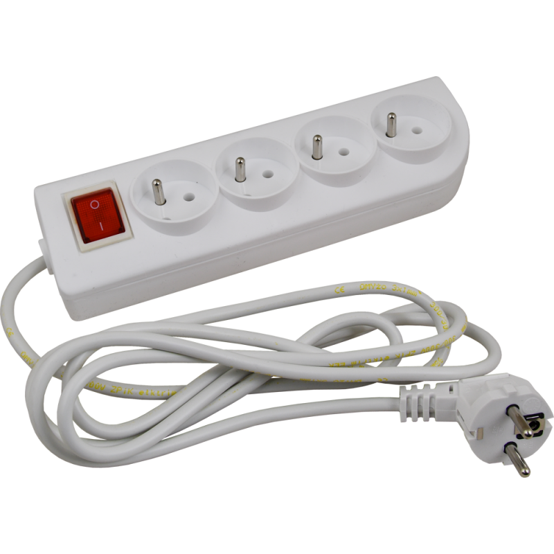 ML572 Pulsar Przedłużacz z wyłącznikiem i uziemieniem 4 gniazda