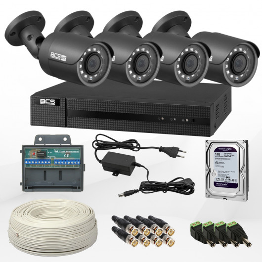 Kompletny zestaw z 4 kamerami BCS 2 Mpix