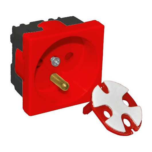 Mosaic Gniazdo 2P+Z 230V DATA, klucz 45x45 ALANTEC