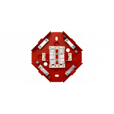 Puszka przyłączeniowa rozgałęźna 2x2x2,5mm2, ośmiokątna, bezpiecznik 2x0,375A AWOZ-225 S
