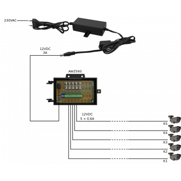 Kompletny zestaw z 6 kamerami BCS 2 Mpix