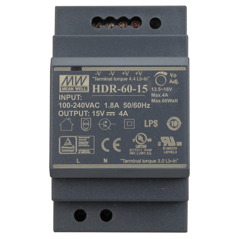 HDR-60-15 Pulsar HDR 15V/60W/4A zasilacz na szynę DIN