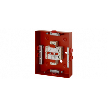 Puszka przyłączeniowa rozgałęźna 2x2x2,5mm2 prostokątna, bezpiecznik 0,375A AWOZ-225 P