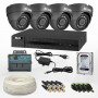 Kompletny zestaw z 4 kamerami kopułowymi BCS 2 Mpix 1