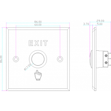Przycisk wyjścia Vidos OP06