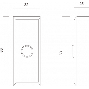 Przycisk wyjścia Vidos OP03