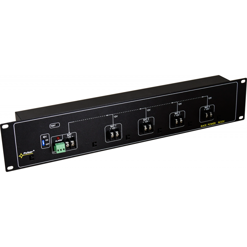 RC12V Pulsar Kontroler akumulatorów 12VDC/20A do szaf RACK 19″