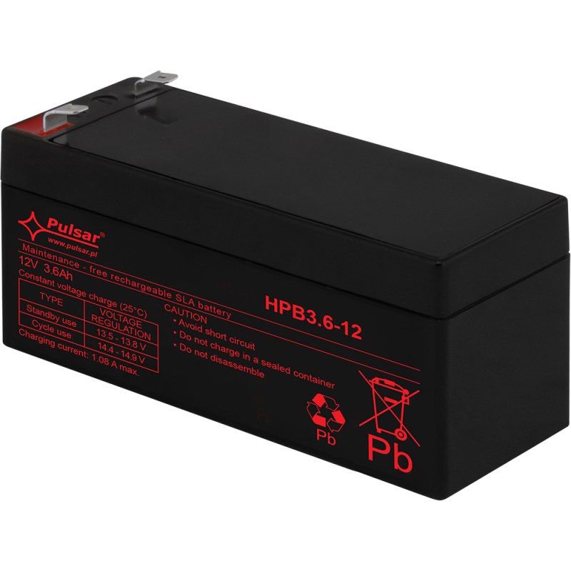 HPB3,6-12 Pulsar Akumulator 3,6Ah/12V HPB