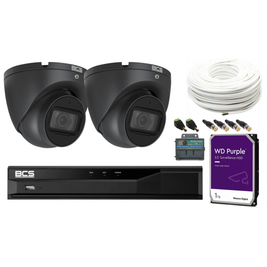 Zestaw monitoringu analogowego 2 kamery BCS-EA15FSR3-G