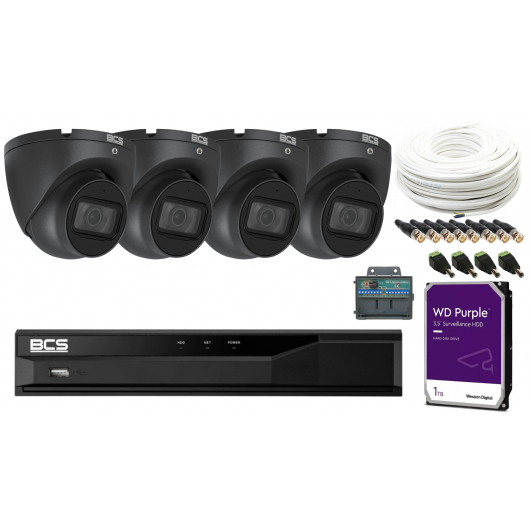 Zestaw monitoringu analogowego 4 kamery BCS-EA15FSR3-G