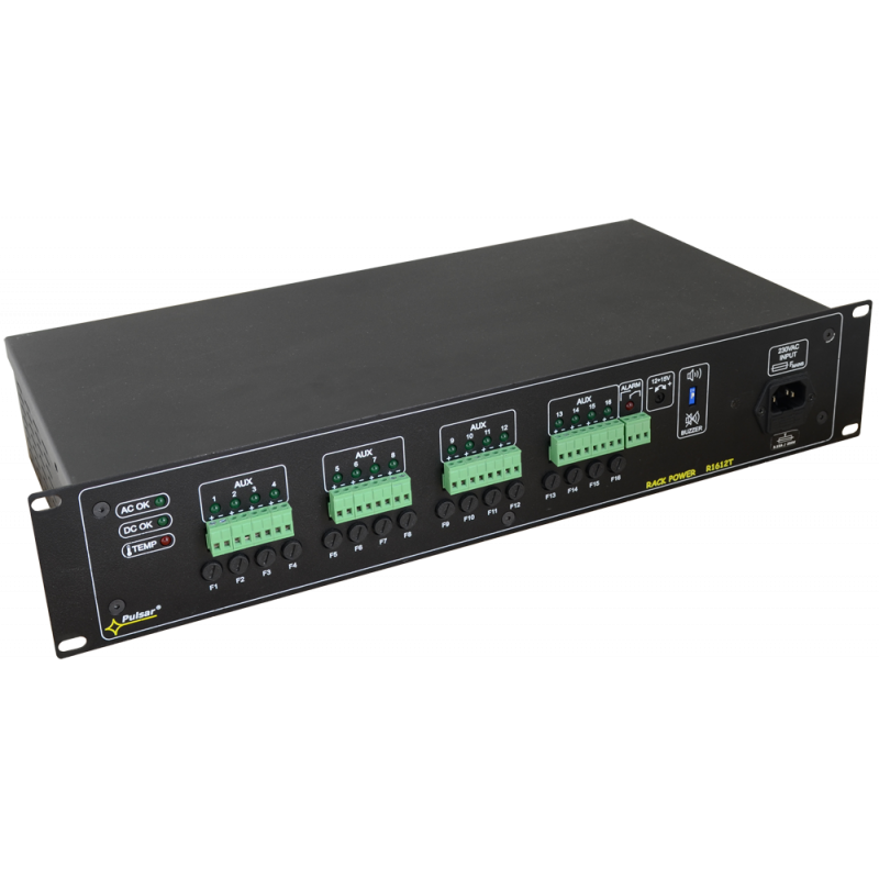 R1612T Pulsar R 12V/16×1,5A/TOPIC zasilacz RACK do 16 kamer HD