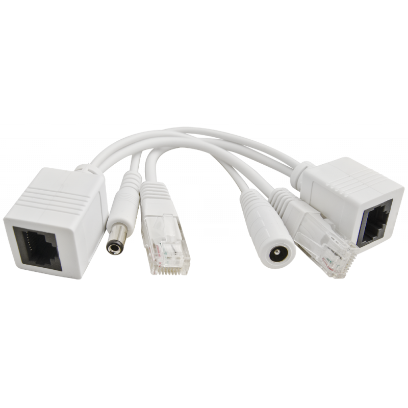 P-POE1 Pulsar P-PoE1 zestaw adapterów PoE ze złączami typu RJ45 i 2.1/5.5