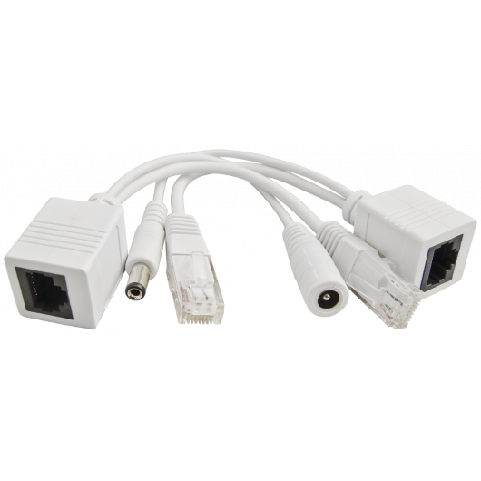 P-POE1 Pulsar P-PoE1 zestaw adapterów PoE ze złączami typu RJ45 i 2.1/5.5