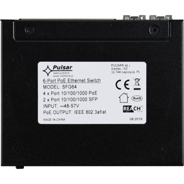 SFG64 Pulsar Switch PoE 6-portowy SFG64 do 4 kamer IP