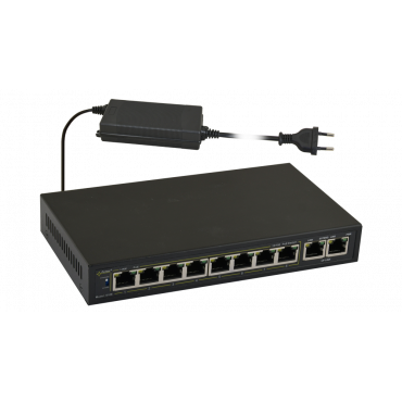 S108-90W Pulsar Switch PoE 10-portowy S108-90W do 8 kamer IP