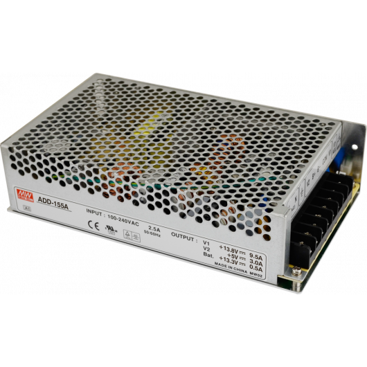 ADD-155A Pulsar ADD 13.8V/5V/13.3V/155W/9.5A/3A/0.5A zasilacz buforowy do zabudowy