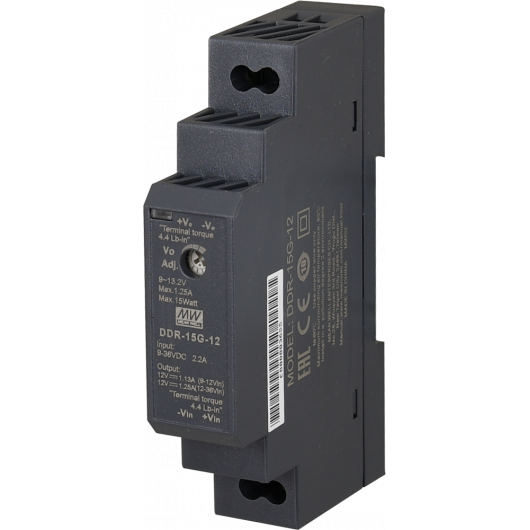 DDR-15G-12 Pulsar DDR 12V/15W/1.25A przetwornica DC/DC na szynę DIN