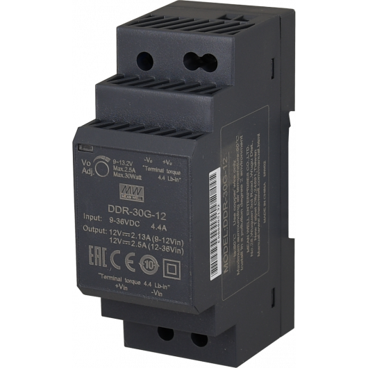 DDR-30G-12 Pulsar DDR 12V/30W/2.5A przetwornica DC/DC na szynę DIN