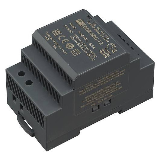 DDR-60G-12 Pulsar DDR 12V/60W/5A przetwornica DC/DC na szynę DIN