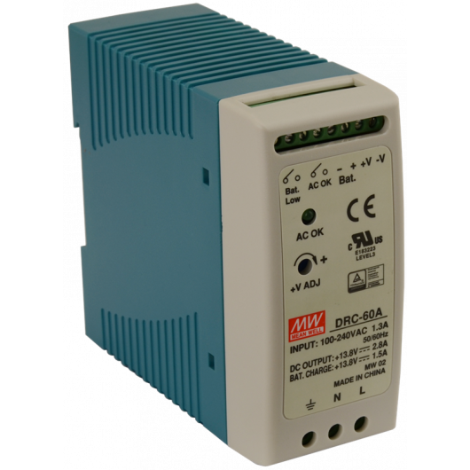 DRC-60A Pulsar DRC 13.8V/60W/2.8A/1.5A zasilacz na szynę DIN