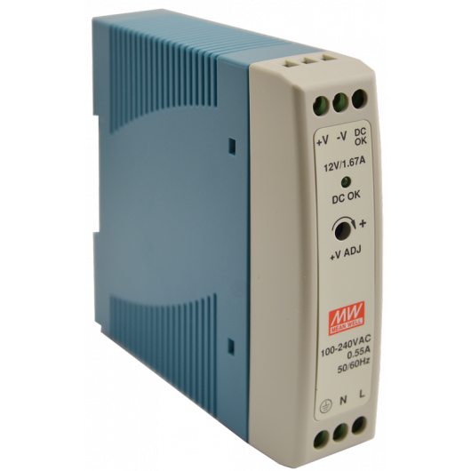 MDR-20-12 Pulsar MDR 12V/20W/1,67A zasilacz na szynę DIN