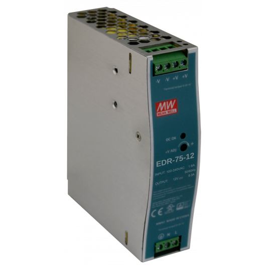 EDR-75-12 Pulsar EDR 12V/75W/6.3A zasilacz na szynę DIN