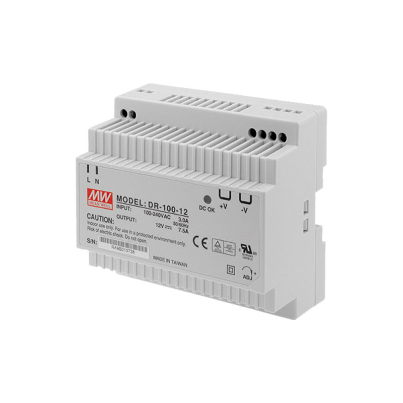 DR-100-12 Pulsar DR 12V/90W/7,5A zasilacz na szynę DIN
