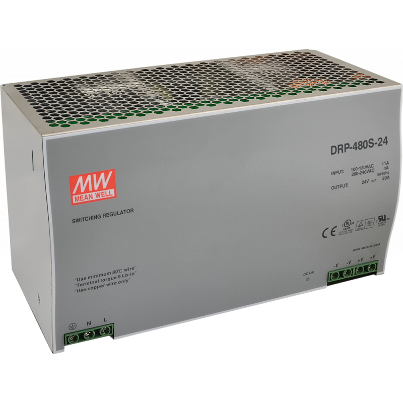 DRP-480S-24 Pulsar DRP 24V/480W/20A zasilacz na szynę DIN