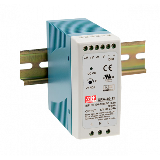 DRA-40-12 Pulsar DRA 12V/40W/3.34A zasilacz na szynę DIN