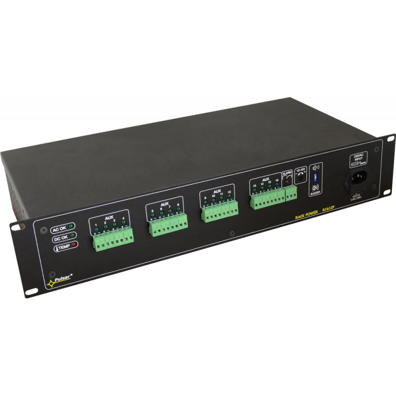 R1612P Pulsar R 12V/16×1,5A/PTC zasilacz RACK do 16 kamer HD