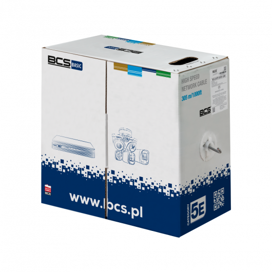 Kabel UTP kat. 5E, karton 305m BCS-B-U/UTP-CAT5E-PVC