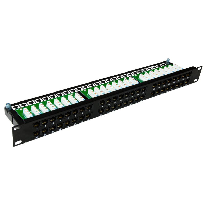 Patch panel kat.6 19" 48xRJ45 UTP z półką 1U ALANTEC