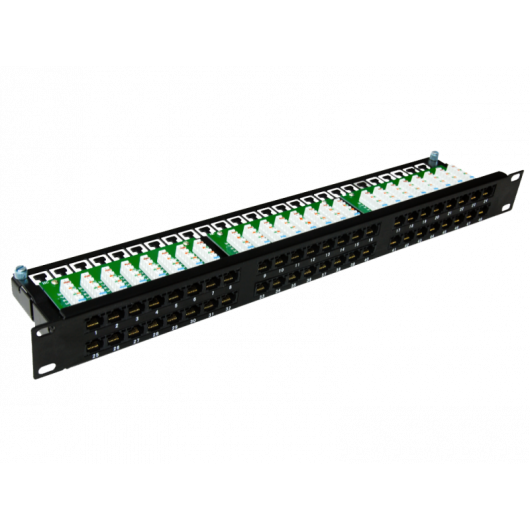 Patch panel kat.6 19" 48xRJ45 UTP z półką 1U ALANTEC