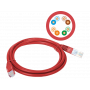 Patchcord U/UTP kat.5e PVC 0.5m czerwony ALANTEC 1