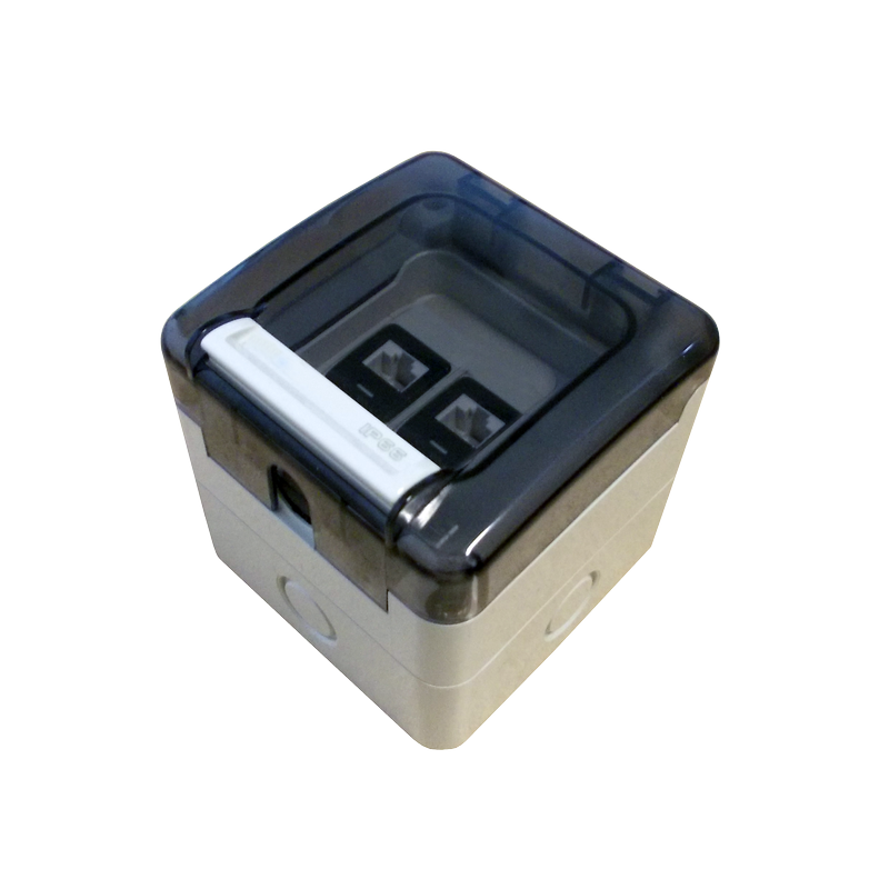 Gniazdo szczelne IP66 natynkowe 2xRJ45 (niewyposażone)