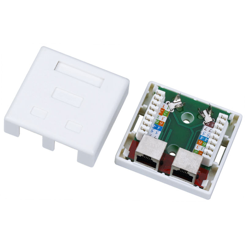 Gniazdo natynkowe STP kat.5e 2xRJ45 ALANTEC