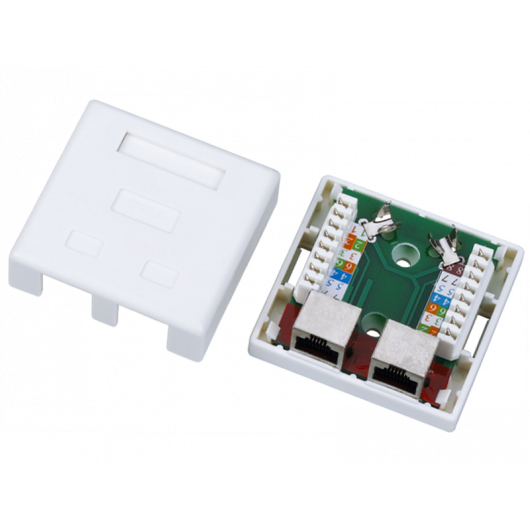 Gniazdo natynkowe STP kat.5e 2xRJ45 ALANTEC