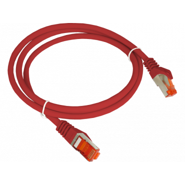 Patchcord S/FTP kat.6A LSOH 0.25m czerwony ALANTEC