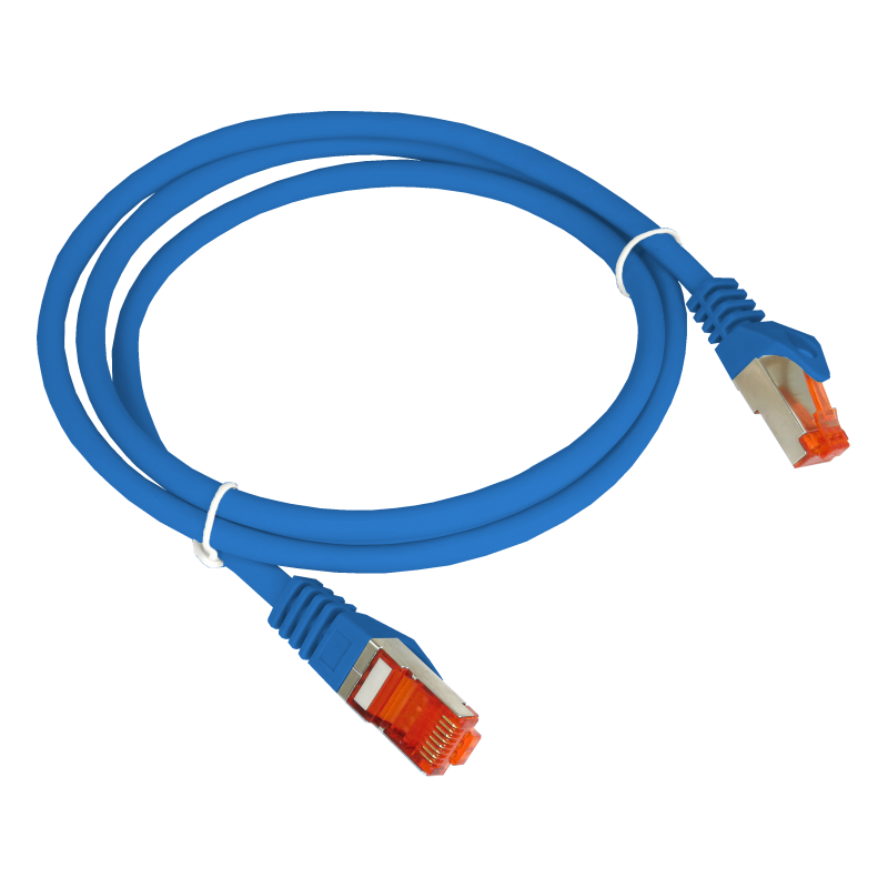 Patchcord S/FTP kat.6A LSOH 0.5m niebieski ALANTEC