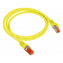 Patchcord S/FTP kat.6A LSOH 0.5m żółty ALANTEC 1