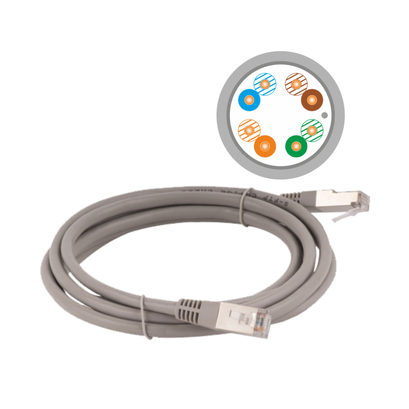 Patchcord F/UTP kat.5e PVC 3.0m szary ALANTEC