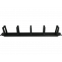 Organizator kabli 1U 19" z przepustem szczotkowym, 5 plastikowych uchwytów, czarny ALANTEC 1