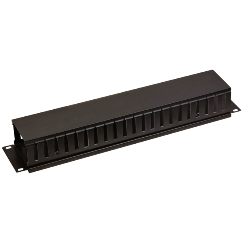 Organizator kabli 2U 19" z pokrywą maskującą ALANTEC