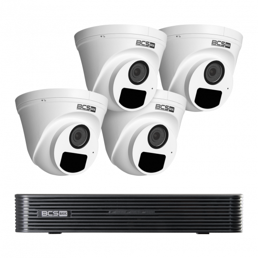Zestaw 4 kamer IP 5Mpx 2.8mm BCS-B-IP2(SET)