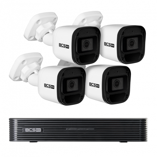 Zestaw 4 kamer IP 5Mpx 2.8mm BCS-B-IP1(SET)